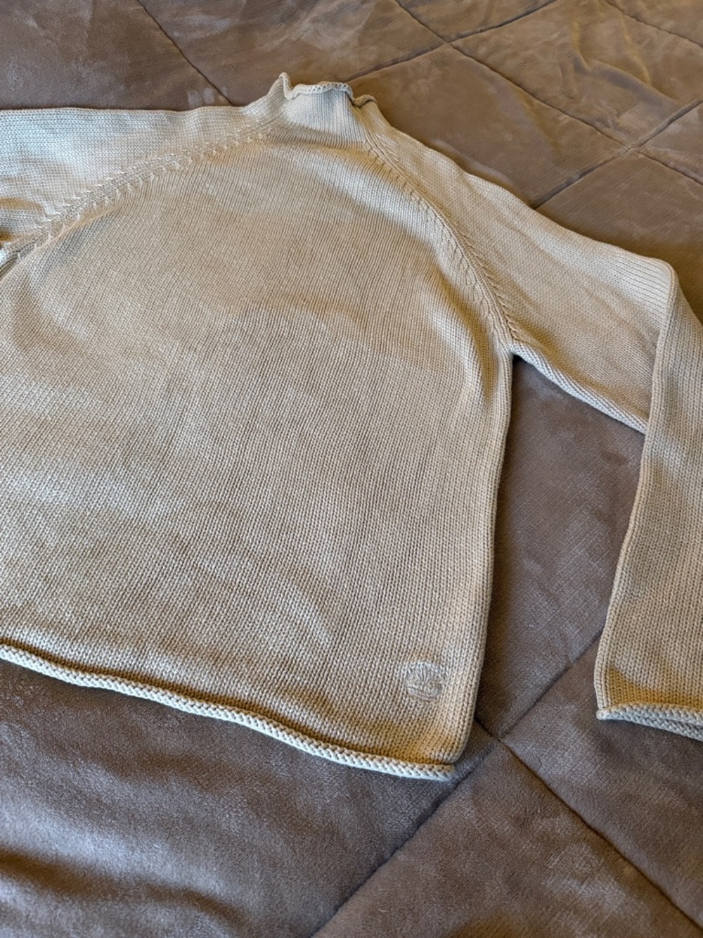Timberland Men's Turtleneck Sweater in Light Beige